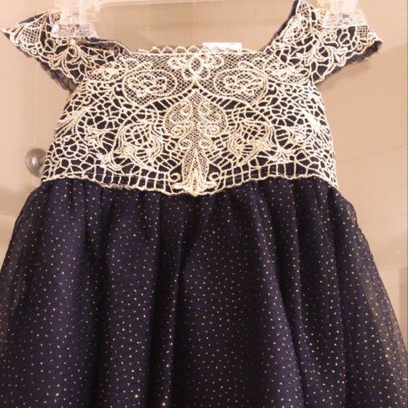 Gold and Blue Dress - Picture 2 of 5